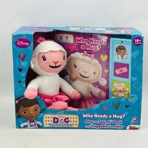 Disney Doc McStuffins Who Needs a Hug Lambie Plush Play-a-Sound Book Set 2015